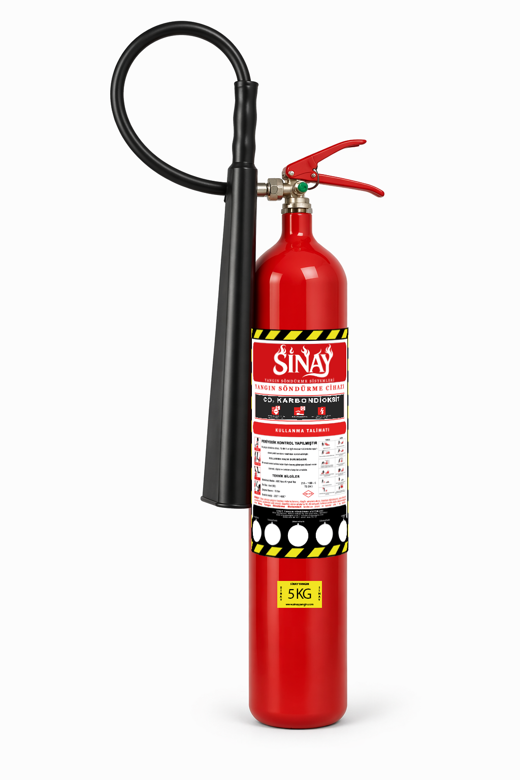 5 Kg CO2 Karbondioksit Yangın Söndürme Cihazı 